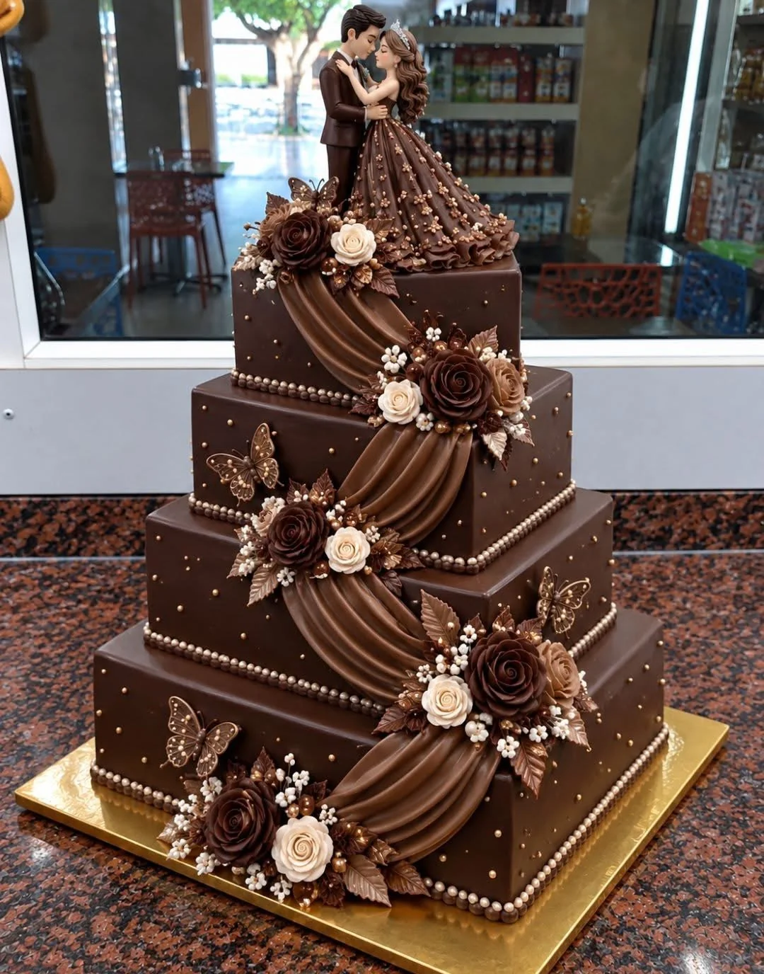 Artisanal custom celebration cake baked fresh at Taste of Africa bakery